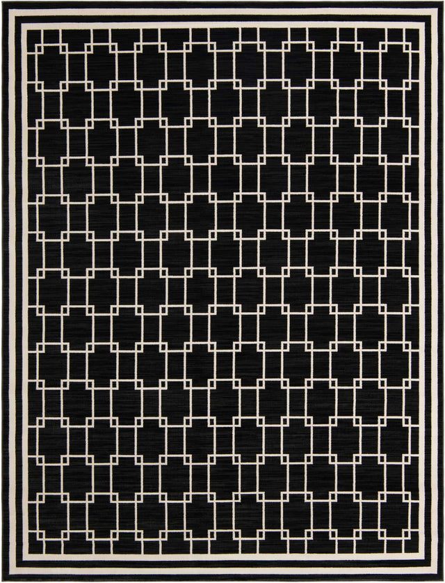 Black 7' 10 x 10' Jill Zarin Uptown Rectangle Area Rug 70% Polypropylene & 30% Polyester  Contemporary Carpet for Living, Dining, Office, Bedroom for Sale at Rug Engine
