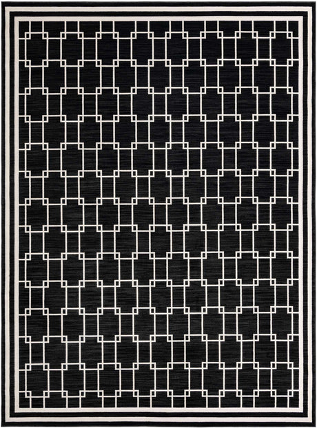 Black 9' x 12' Jill Zarin Uptown Rectangle Area Rug 70% Polypropylene & 30% Polyester  Contemporary Carpet for Living, Dining, Office, Bedroom for Sale at Rug Engine