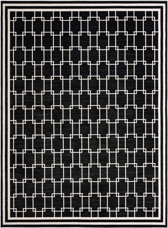 Black 9' x 12' Jill Zarin Uptown Rectangle Area Rug 70% Polypropylene & 30% Polyester  Contemporary Carpet for Living, Dining, Office, Bedroom for Sale at Rug Engine