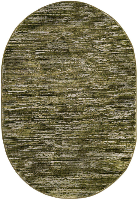 Green 4' 1 x 6' 1 Finsbury Oval Area Rug 60% Polypropylene & 40% Polyester Contemporary Carpet for Living Rooms, Dining, Offices for Sale at Rug Engine