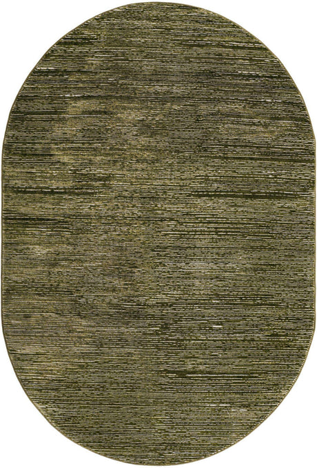 Green 6' 1 x 9' Finsbury Oval Area Rug 60% Polypropylene & 40% Polyester Contemporary Carpet for Living Rooms, Dining, Offices for Sale at Rug Engine