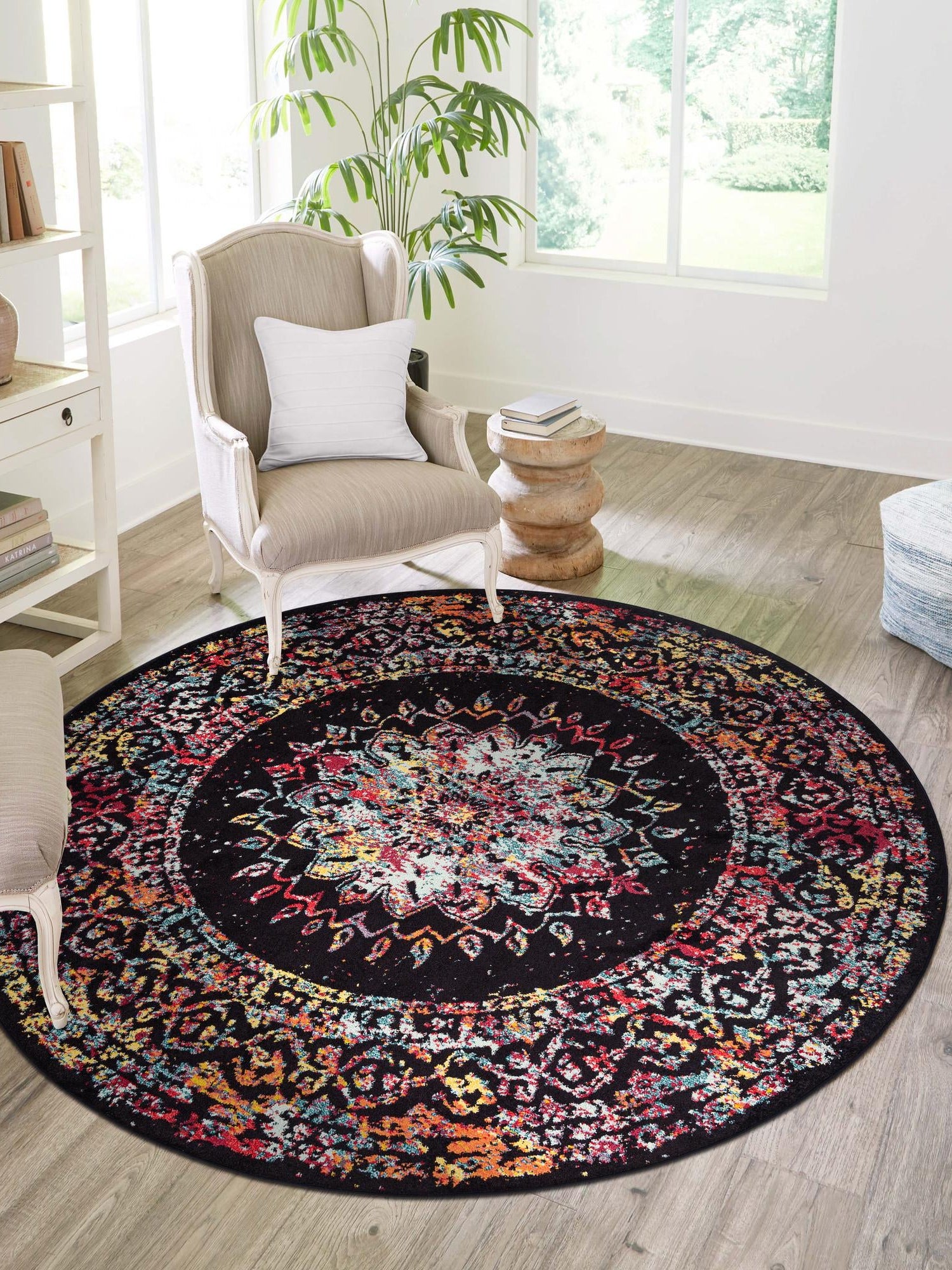 Multicolor 10' x 10' Penrose Round Area Rug