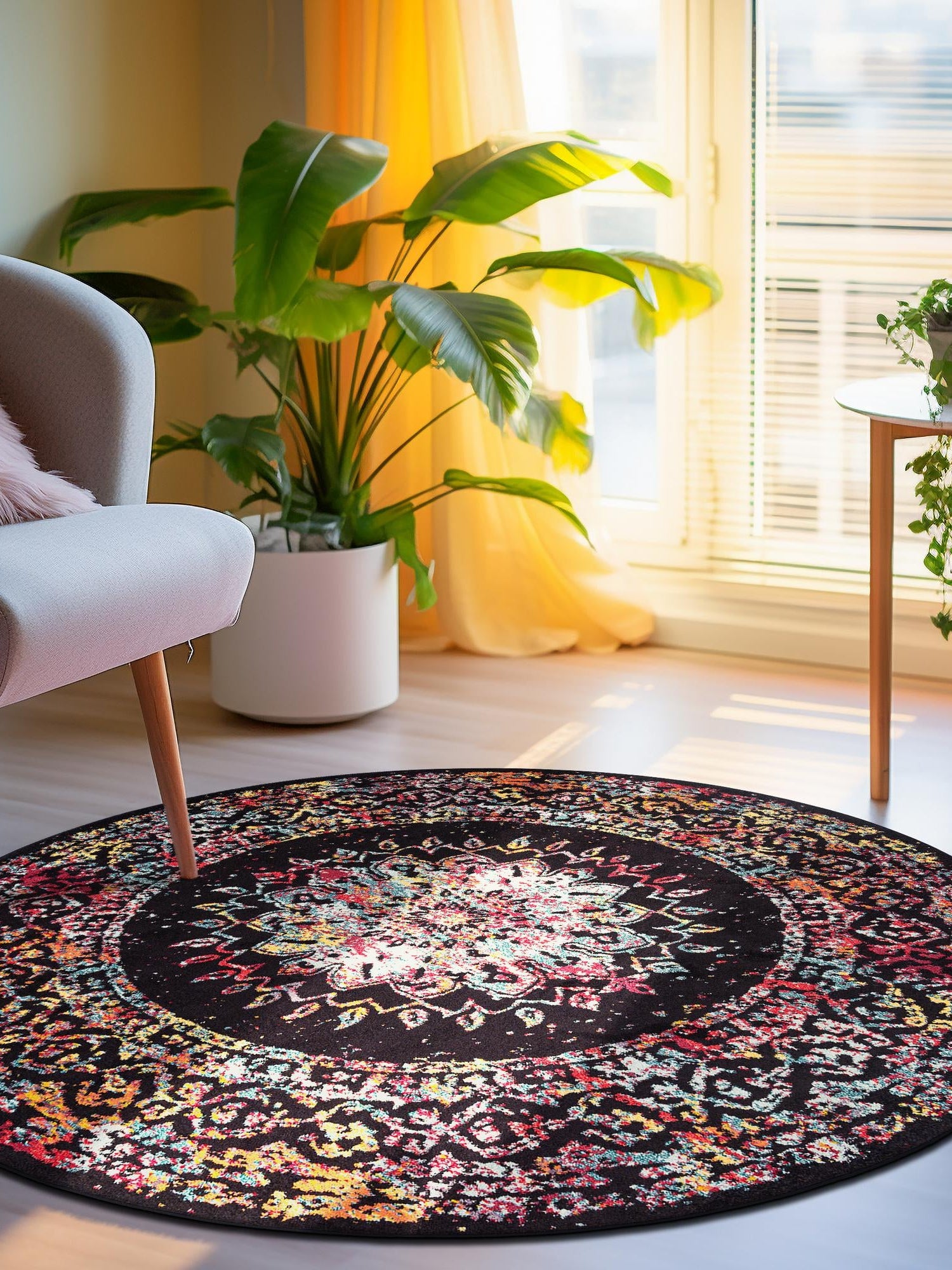 Multicolor 10' x 10' Penrose Round Area Rug