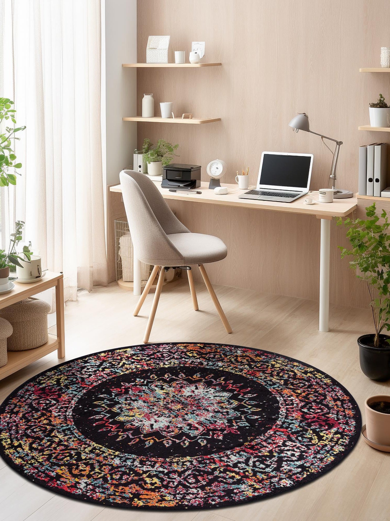 Multicolor 3' 1 x 3' 1 Penrose Round Area Rug