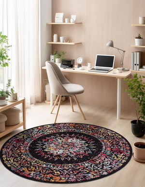 Multicolor 10' x 10' Penrose Round Area Rug