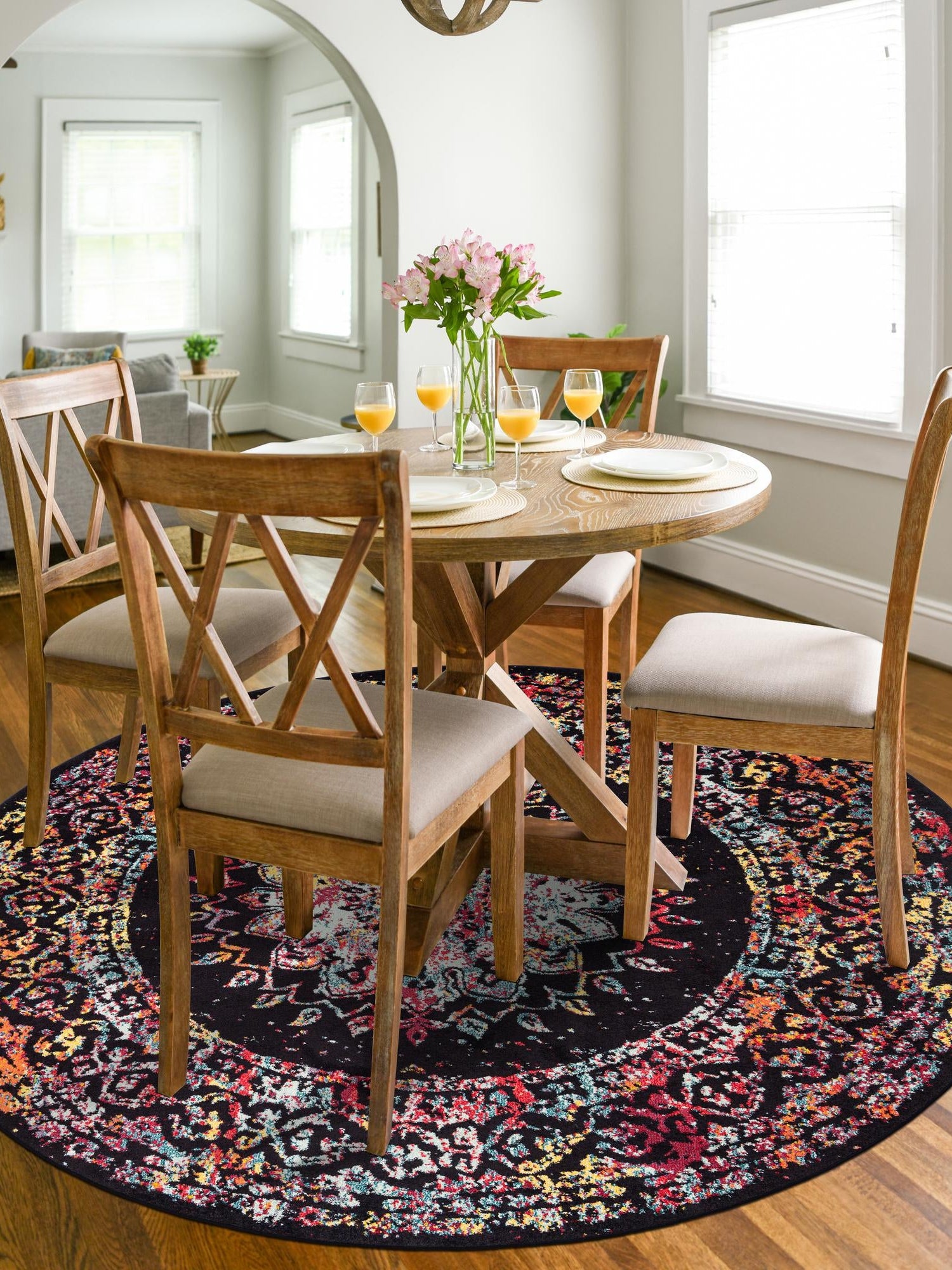 Multicolor 3' 1 x 3' 1 Penrose Round Area Rug
