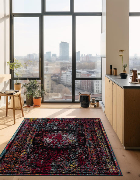 Multicolor 7' 10 x 10' Penrose Rectangle Area Rug Classic Durable Stain Resistant Easy Clean Carpet for Traditional Indoor Home Decor for Sale at Rug Engine
