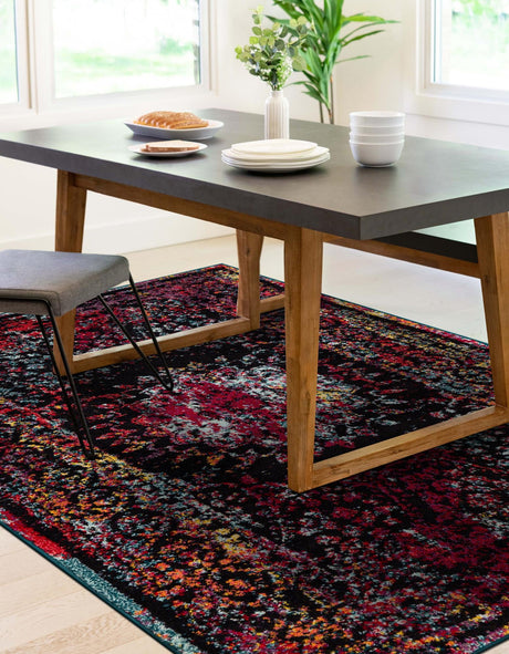 Multicolor 6' 1 x 9' Penrose Rectangle Area Rug Classic Durable Stain Resistant Easy Clean Carpet for Traditional Indoor Home Decor for Sale at Rug Engine