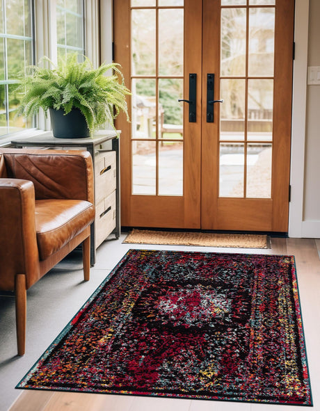 Multicolor 6' 1 x 9' Penrose Rectangle Area Rug Classic Durable Stain Resistant Easy Clean Carpet for Traditional Indoor Home Decor for Sale at Rug Engine