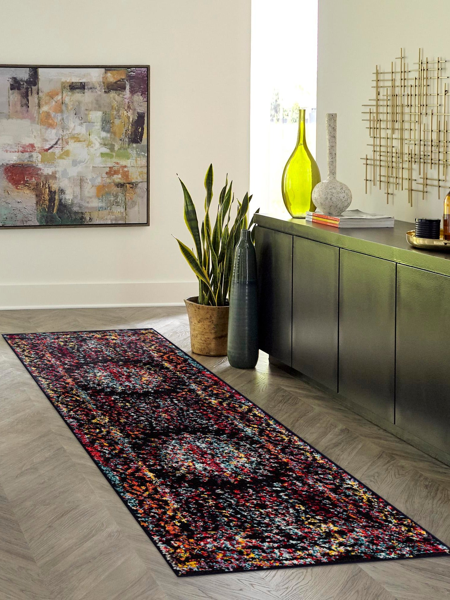 Multicolor 2' 7 x 10' Penrose Runner Area Rug