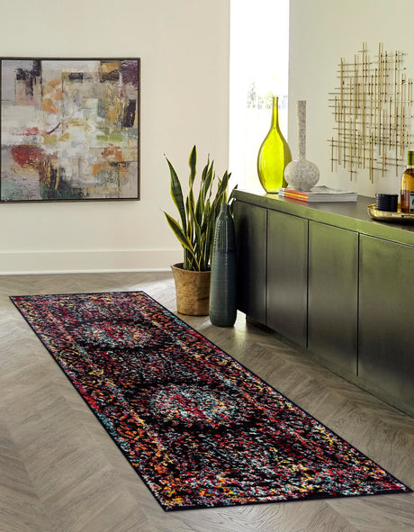 Multicolor 2' x 6' 1 Penrose Runner Area Rug Classic Durable Stain Resistant Easy Clean Carpet for Traditional Indoor Home Decor for Sale at Rug Engine