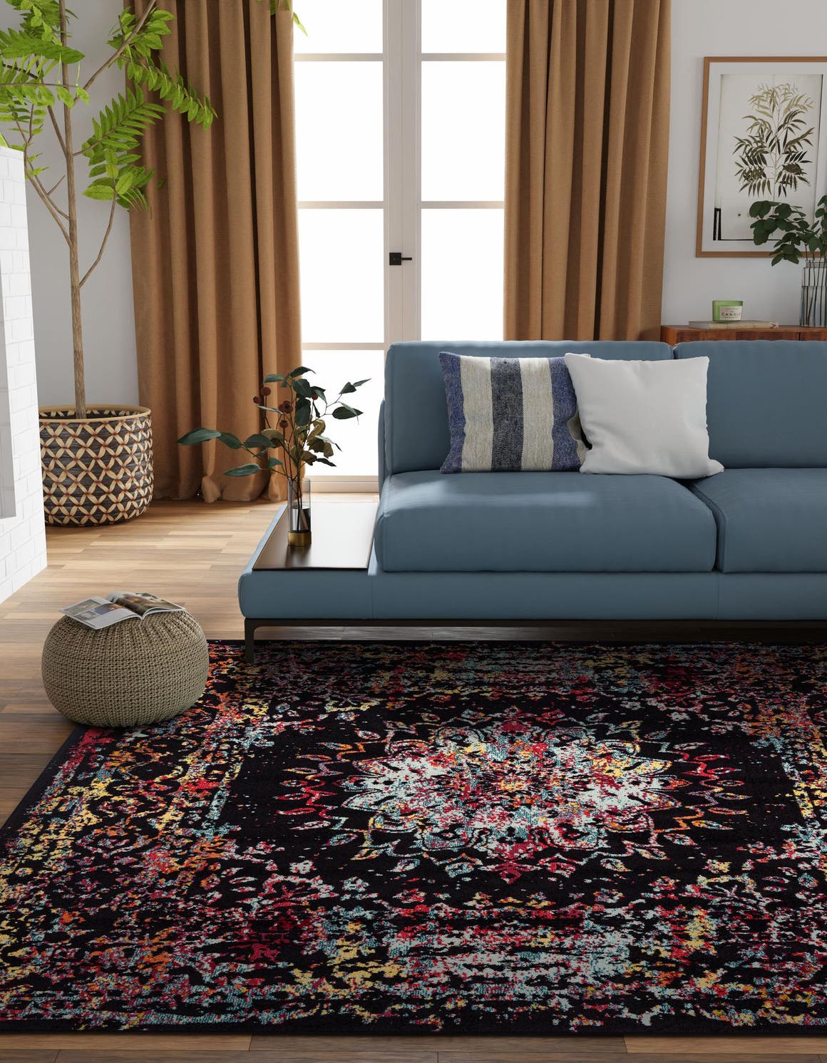 Multicolor 7' 10 x 7' 10 Penrose Square Area Rug