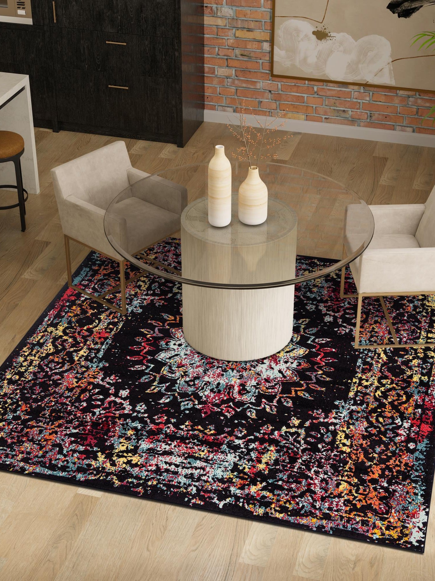 Multicolor 10' x 10' Penrose Square Area Rug