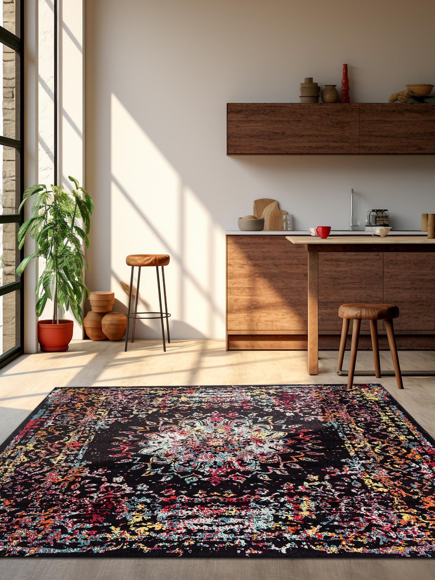 Multicolor 10' x 10' Penrose Square Area Rug