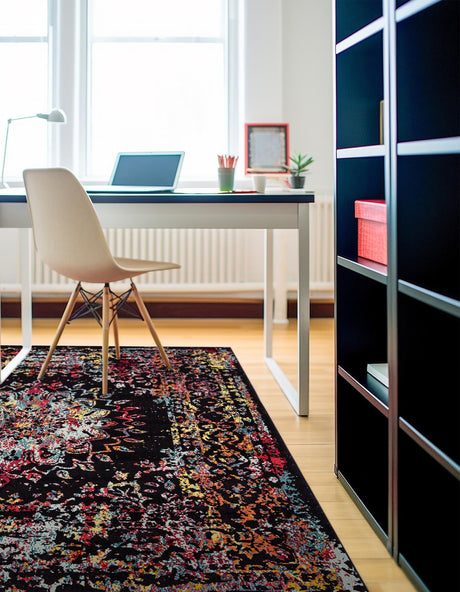 Multicolor 7' 10 x 7' 10 Penrose Square Area Rug Classic Durable Stain Resistant Easy Clean Carpet for Traditional Indoor Home Decor for Sale at Rug Engine