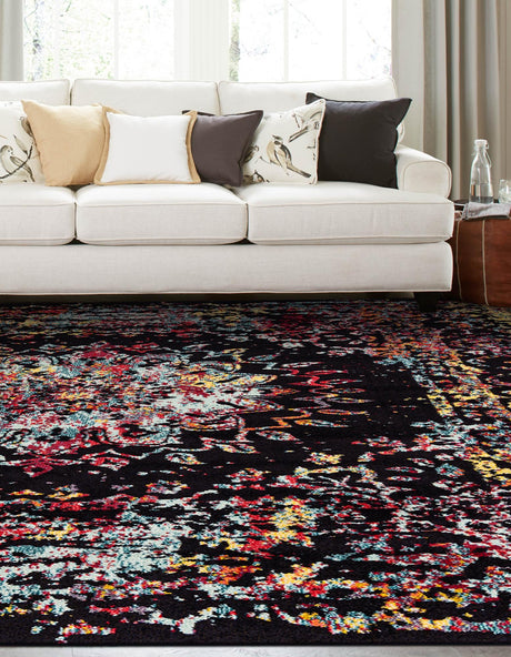 Multicolor 7' 10 x 7' 10 Penrose Square Area Rug Classic Durable Stain Resistant Easy Clean Carpet for Traditional Indoor Home Decor for Sale at Rug Engine