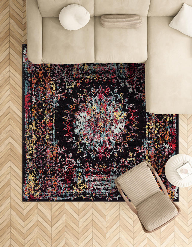 Multicolor 7' 10 x 7' 10 Penrose Square Area Rug