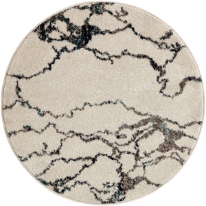 Ivory 3' 1 x 3' 1 Penrose Round Area Rug
