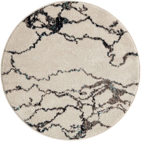 Ivory 3' 1 x 3' 1 Penrose Round Area Rug
