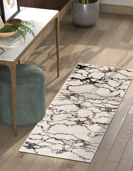 Ivory 2' x 8' Penrose Runner Area Rug Classic Durable Stain Resistant Easy Clean Carpet for Traditional Indoor Home Decor for Sale at Rug Engine