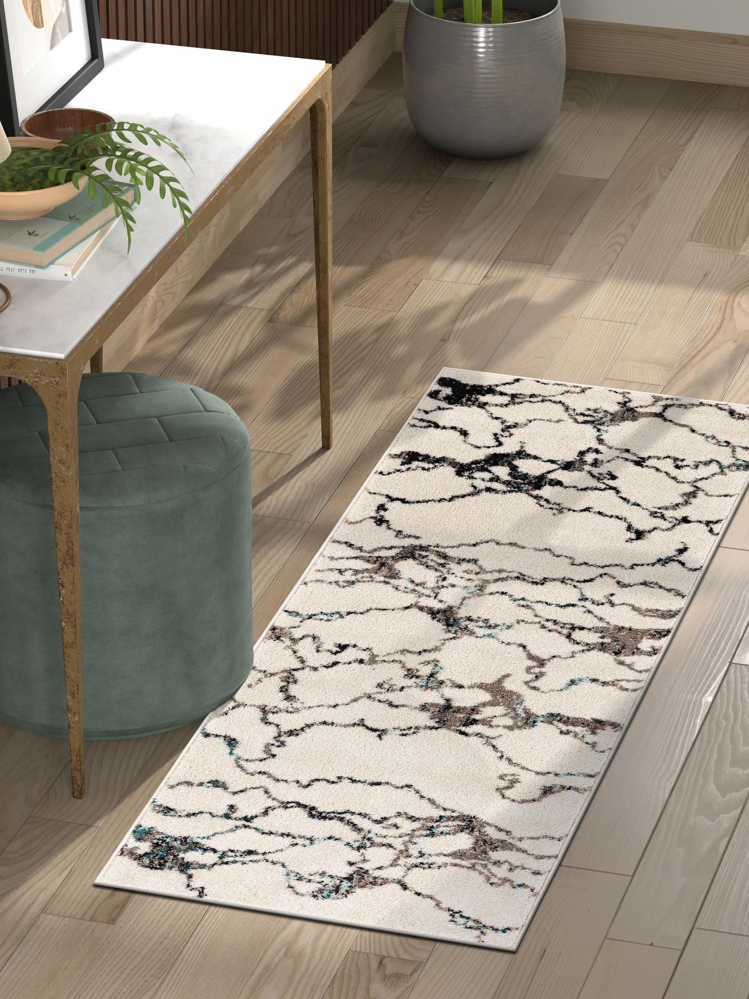 Ivory 2' x 6' 1 Penrose Runner Area Rug