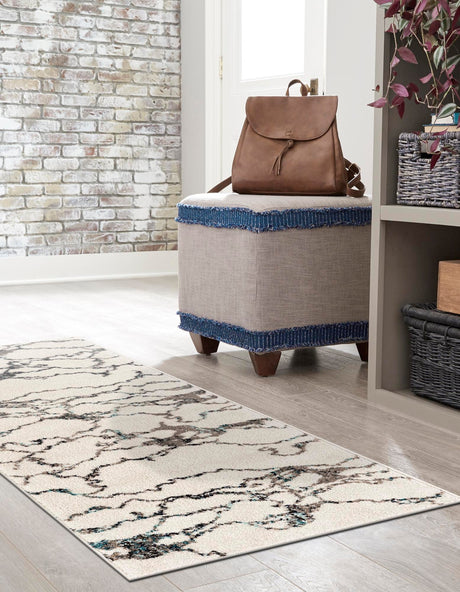Ivory 2' x 8' Penrose Runner Area Rug Classic Durable Stain Resistant Easy Clean Carpet for Traditional Indoor Home Decor for Sale at Rug Engine