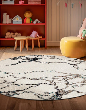 Ivory 10' x 10' Penrose Round Area Rug