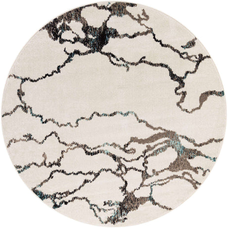 Ivory 7' 10 x 7' 10 Penrose Round Area Rug