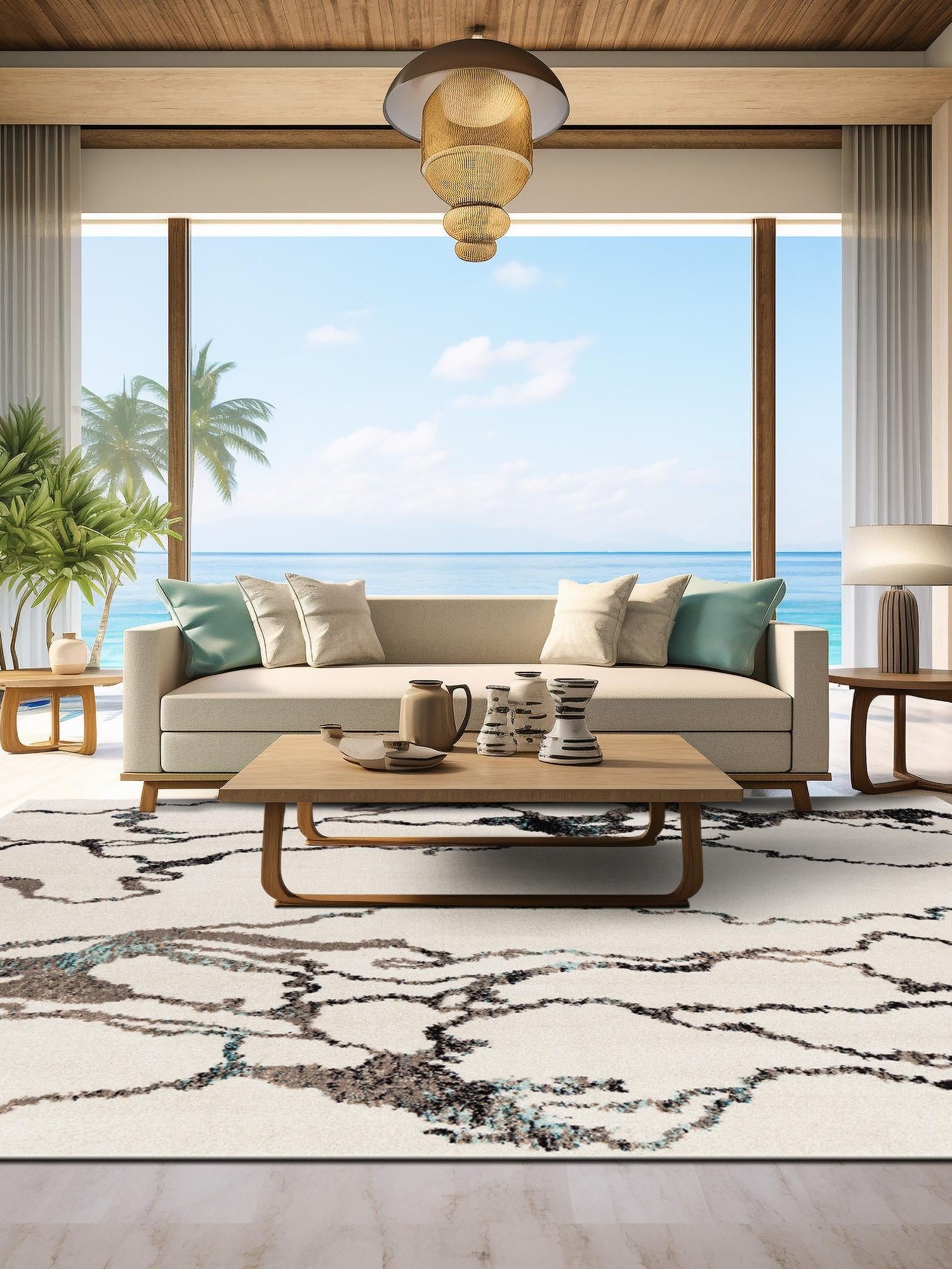 Ivory 10' x 10' Penrose Square Area Rug