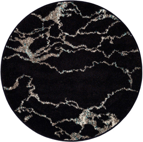 Navy Blue 3' 1 x 3' 1 Penrose Round Area Rug
