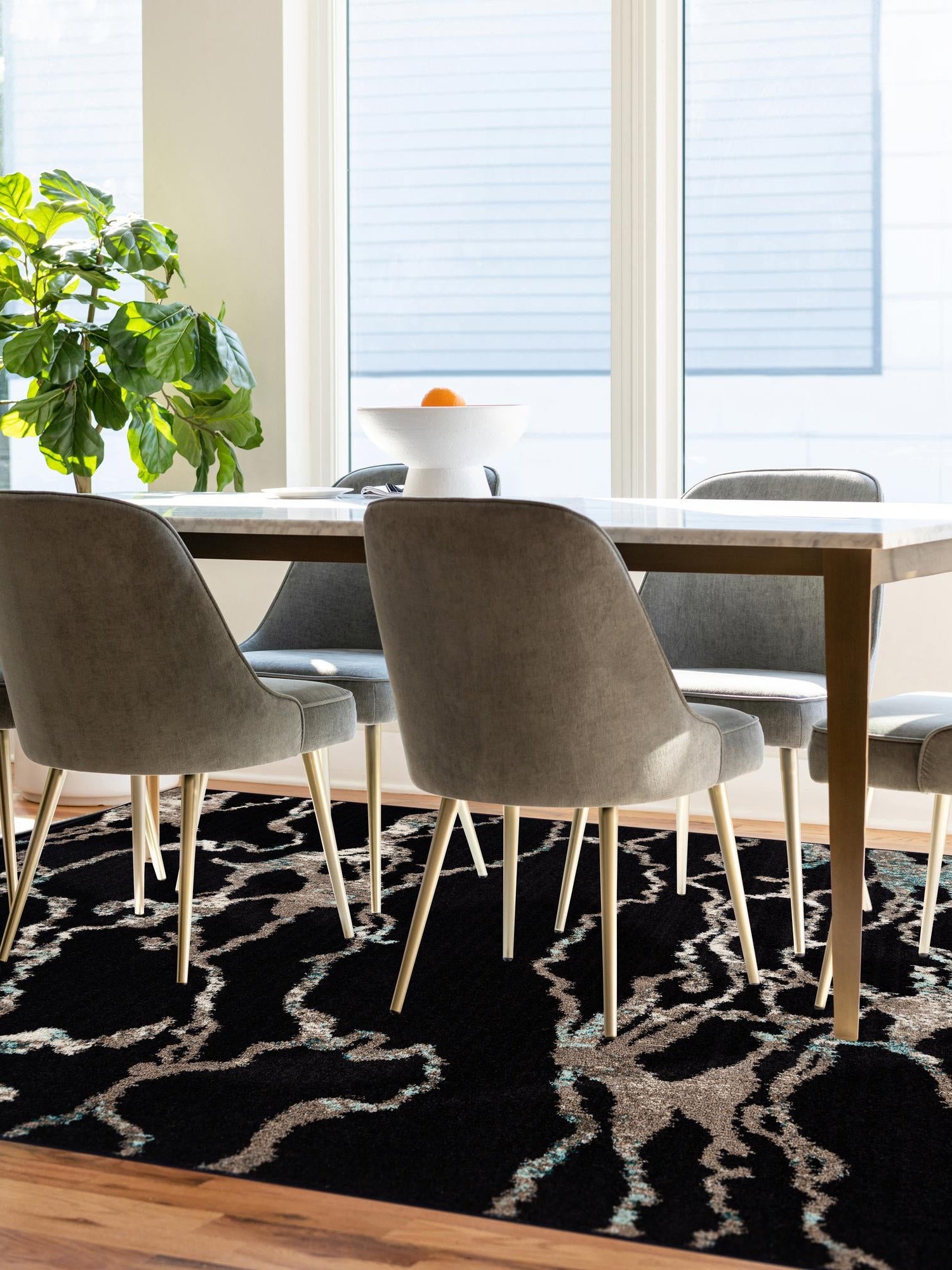 Navy Blue 6' 1 x 9' Penrose Rectangle Area Rug