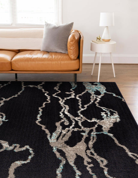 Navy Blue 7' 10 x 10' Penrose Rectangle Area Rug Classic Durable Stain Resistant Easy Clean Carpet for Traditional Indoor Home Decor for Sale at Rug Engine