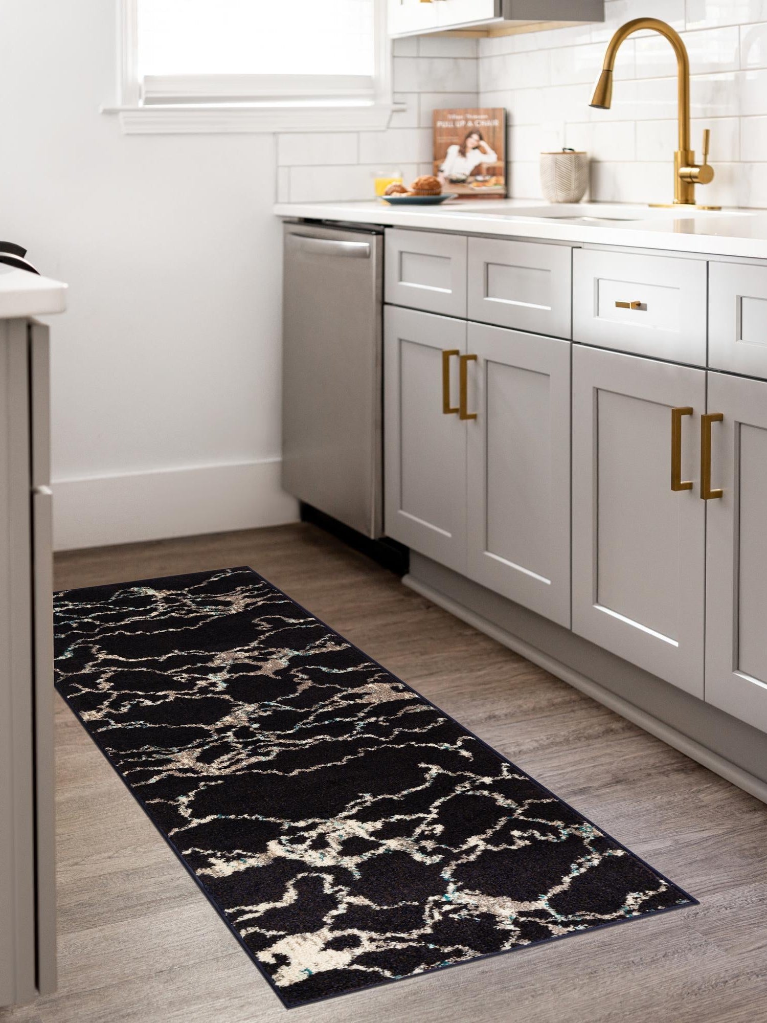 Navy Blue 2' 7 x 10' Penrose Runner Area Rug