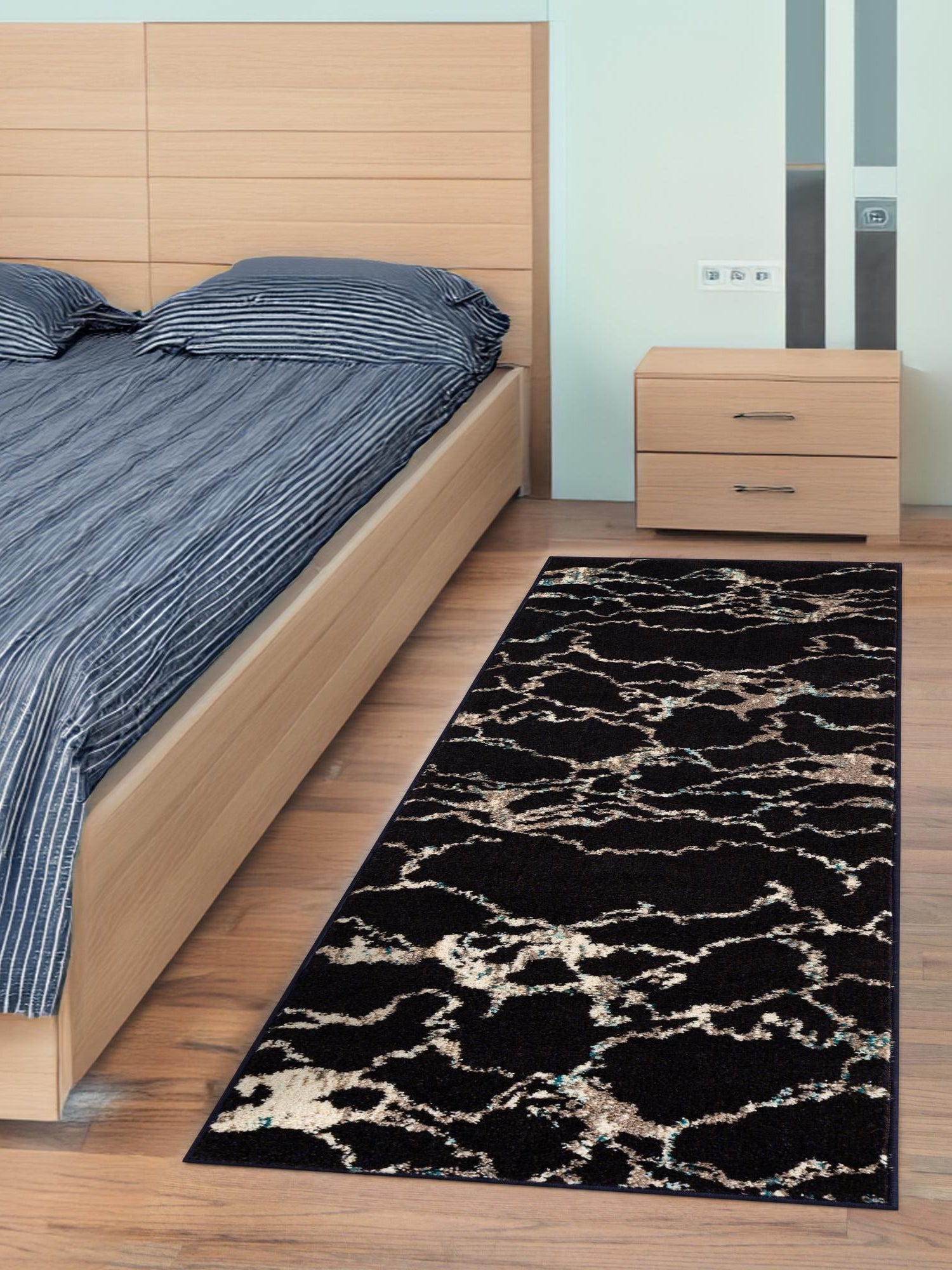 Navy Blue 2' 7 x 10' Penrose Runner Area Rug