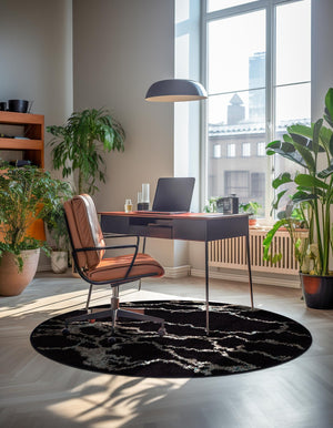 Navy Blue 10' x 10' Penrose Round Area Rug