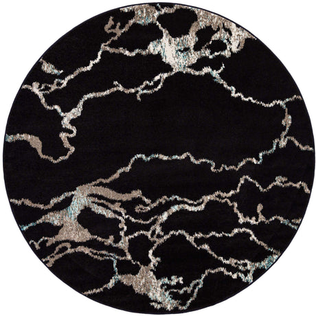 Navy Blue 7' 10 x 7' 10 Penrose Round Area Rug