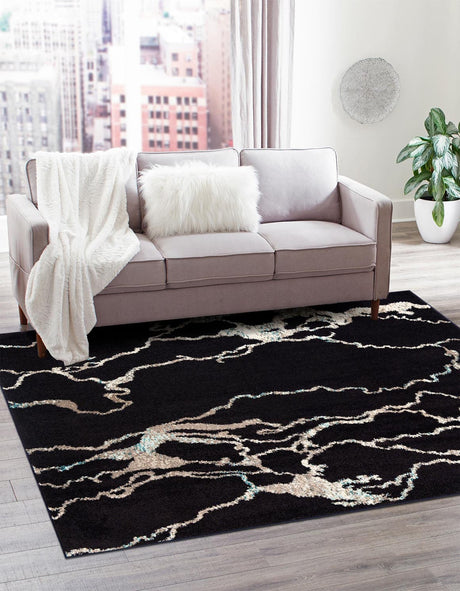 Navy Blue 7' 10 x 7' 10 Penrose Square Area Rug