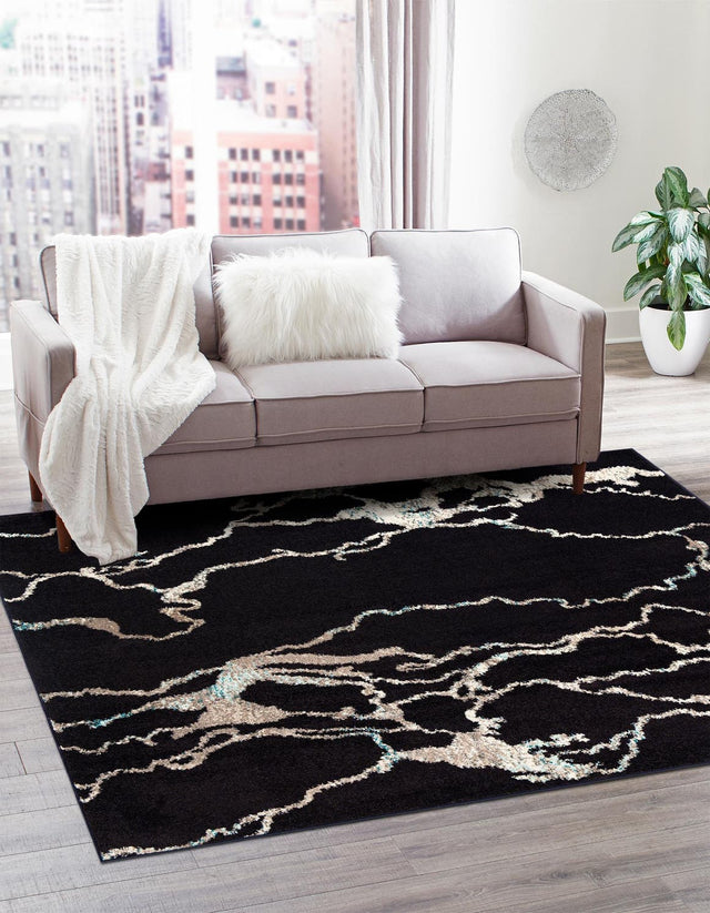 Navy Blue 7' 10 x 7' 10 Penrose Square Area Rug
