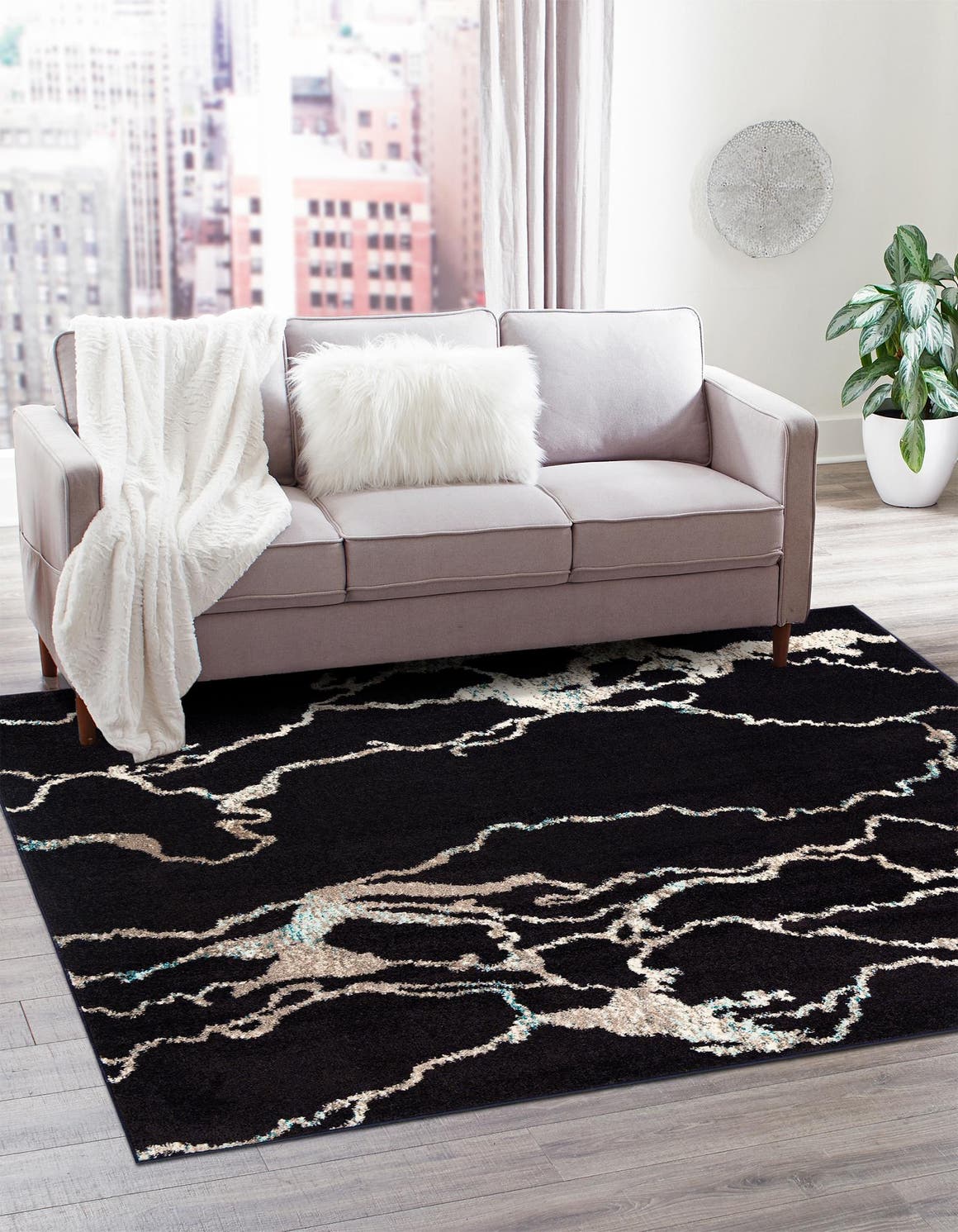 Navy Blue 10' x 10' Penrose Square Area Rug