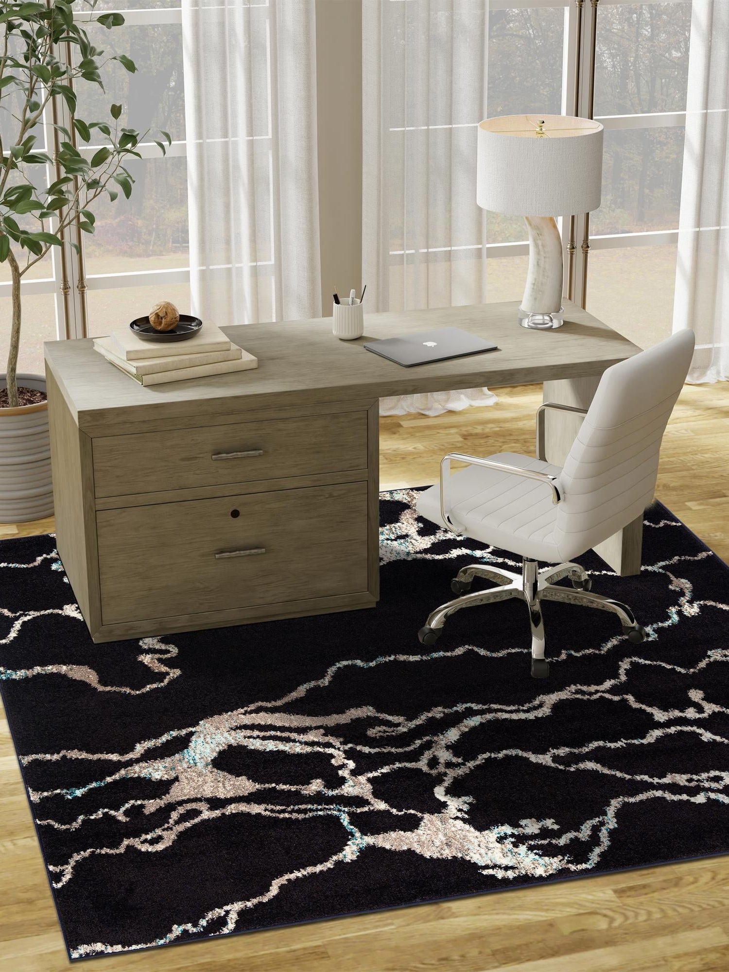 Navy Blue 10' x 10' Penrose Square Area Rug