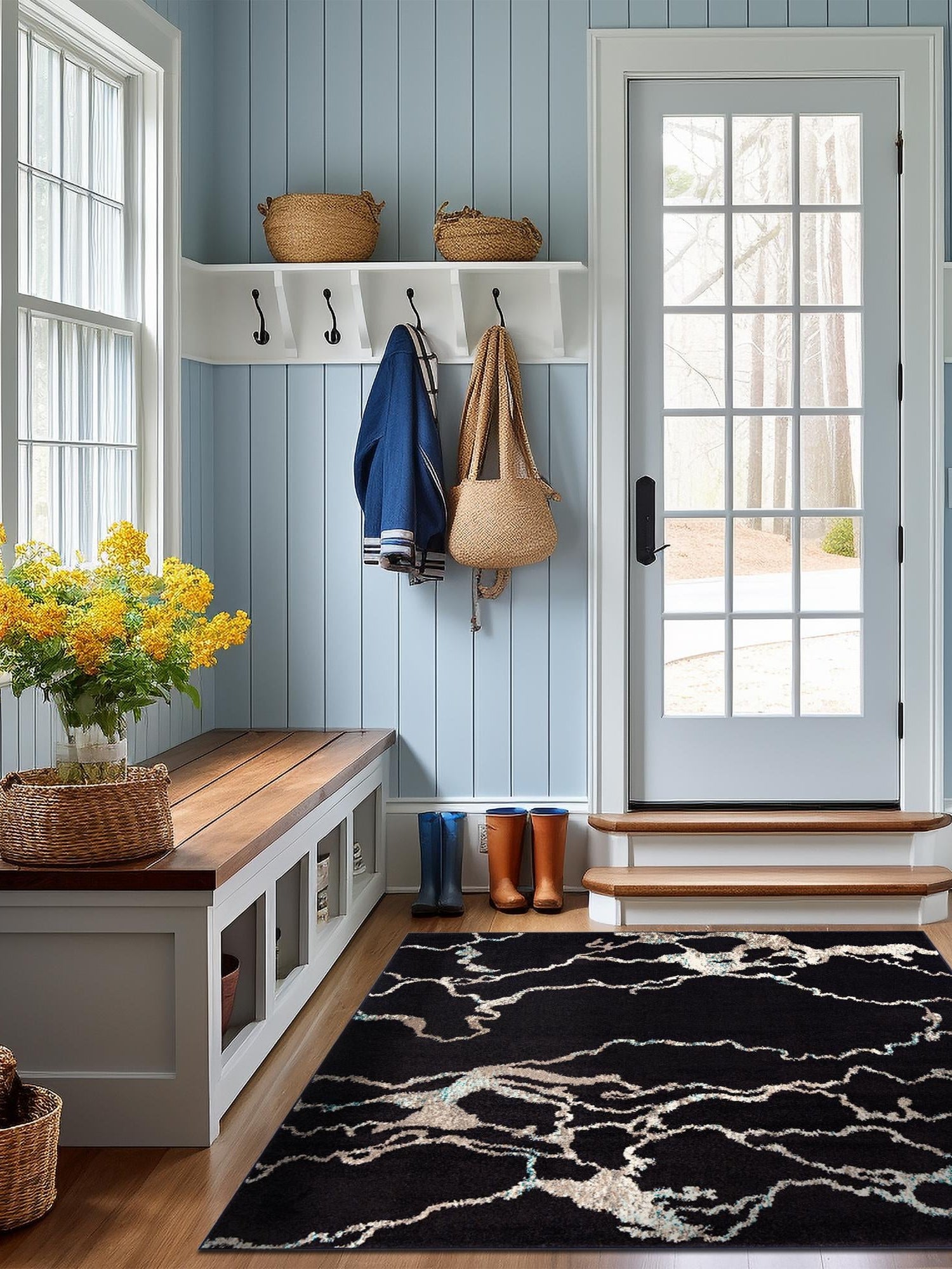 Navy Blue 10' x 10' Penrose Square Area Rug