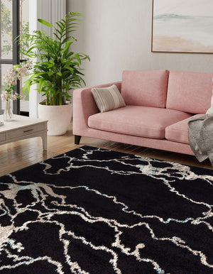 Navy Blue 7' 10 x 7' 10 Penrose Square Area Rug