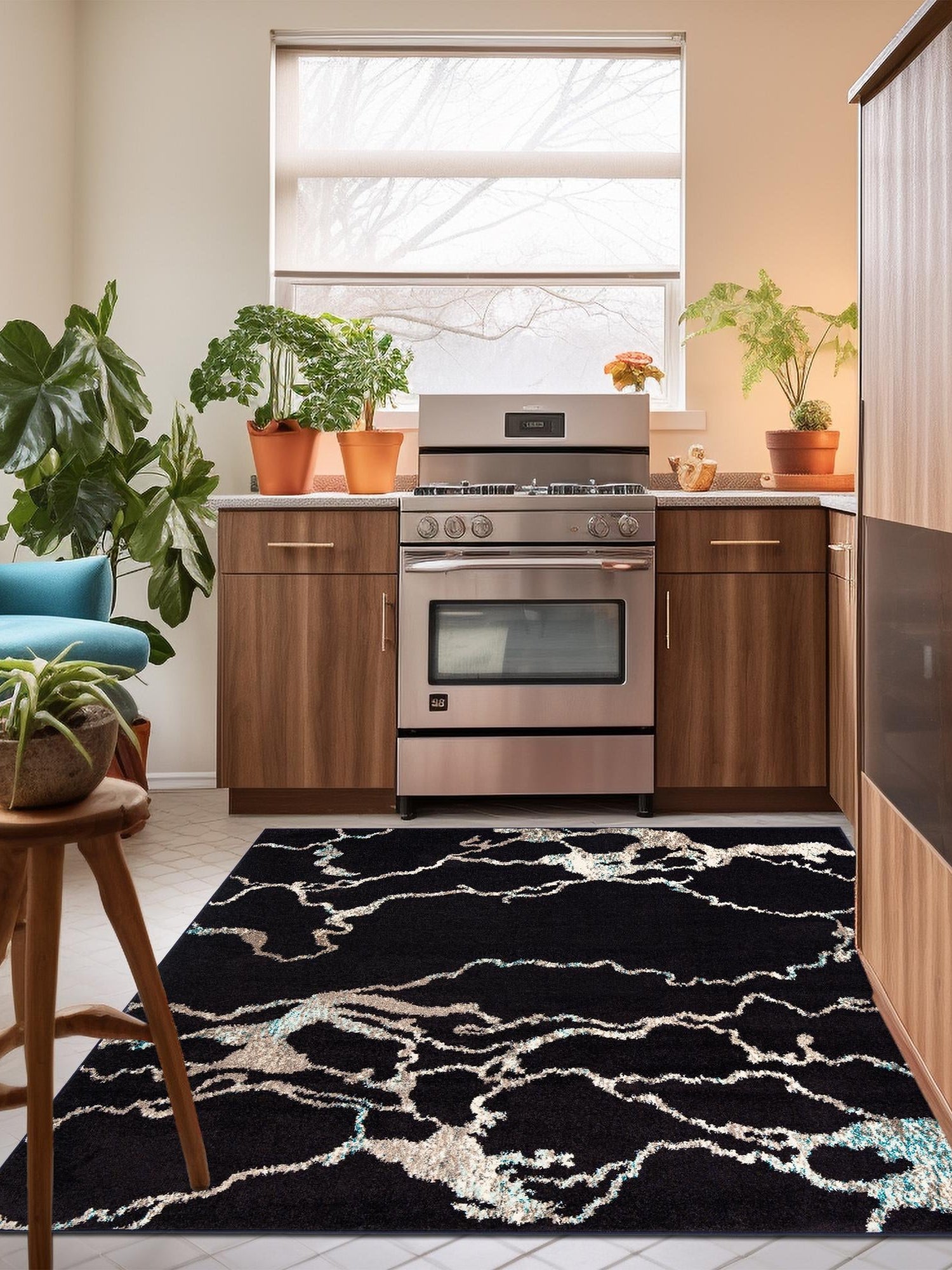 Navy Blue 10' x 10' Penrose Square Area Rug