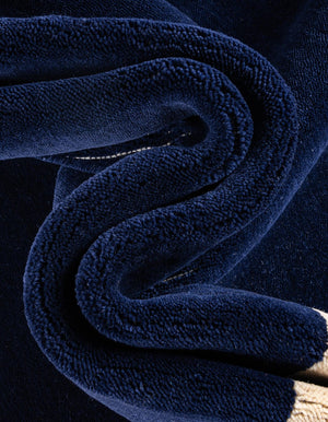 Cobalt Blue 2' 2 x 3' 1 Jill Zarin Border Wool Rectangle Area Rug 80% Wool & 20% Cotton Hand Made Luxury All Natural Carpet for Interior Design for Sale at Rug Engine