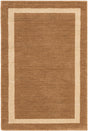 Latte Brown 2' 2 x 3' 1 Jill Zarin Border Wool Rectangle Area Rug 80% Wool & 20% Cotton Hand Made Luxury All Natural Carpet for Interior Design for Sale at Rug Engine