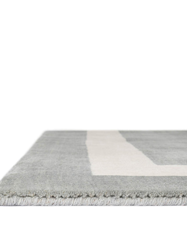 Earl Gray 10' x 14' 1 Jill Zarin Border Wool Rectangle Area Rug 80% Wool & 20% Cotton Hand Made Luxury All Natural Carpet for Interior Design for Sale at Rug Engine