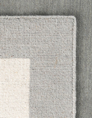Earl Gray 4' 1 x 6' 1 Jill Zarin Border Wool Rectangle Area Rug 80% Wool & 20% Cotton Hand Made Luxury All Natural Carpet for Interior Design for Sale at Rug Engine