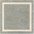 Earl Gray 7' 10 x 7' 10 Jill Zarin Border Wool Square Area Rug 80% Wool & 20% Cotton Hand Made Luxury All Natural Carpet for Interior Design for Sale at Rug Engine