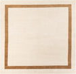 Ivory 10' x 10' Jill Zarin Border Wool Square Area Rug 80% Wool & 20% Cotton Hand Made Luxury All Natural Carpet for Interior Design for Sale at Rug Engine