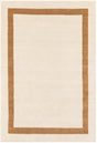 Ivory 4' 1 x 6' 1 Jill Zarin Border Wool Rectangle Area Rug 80% Wool & 20% Cotton Hand Made Luxury All Natural Carpet for Interior Design for Sale at Rug Engine